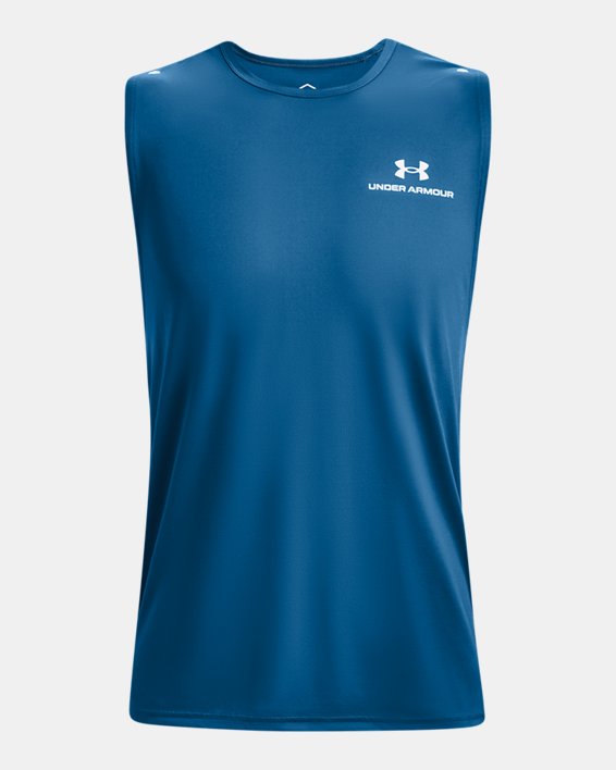 Camiseta sin mangas UA RUSH™ Energy para hombre, Blue, pdpMainDesktop image number 4